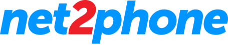 Logo of net2phone featuring bold blue and red text.
