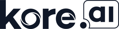 Kore.ai logo featuring modern typography and circular elements.