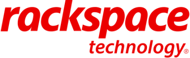 Red text displaying "rackspace technology" in a bold, modern font.