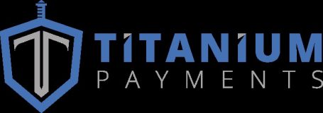 Logo of Titanium Payments featuring a stylized shield and the text "Titanium Payments."
